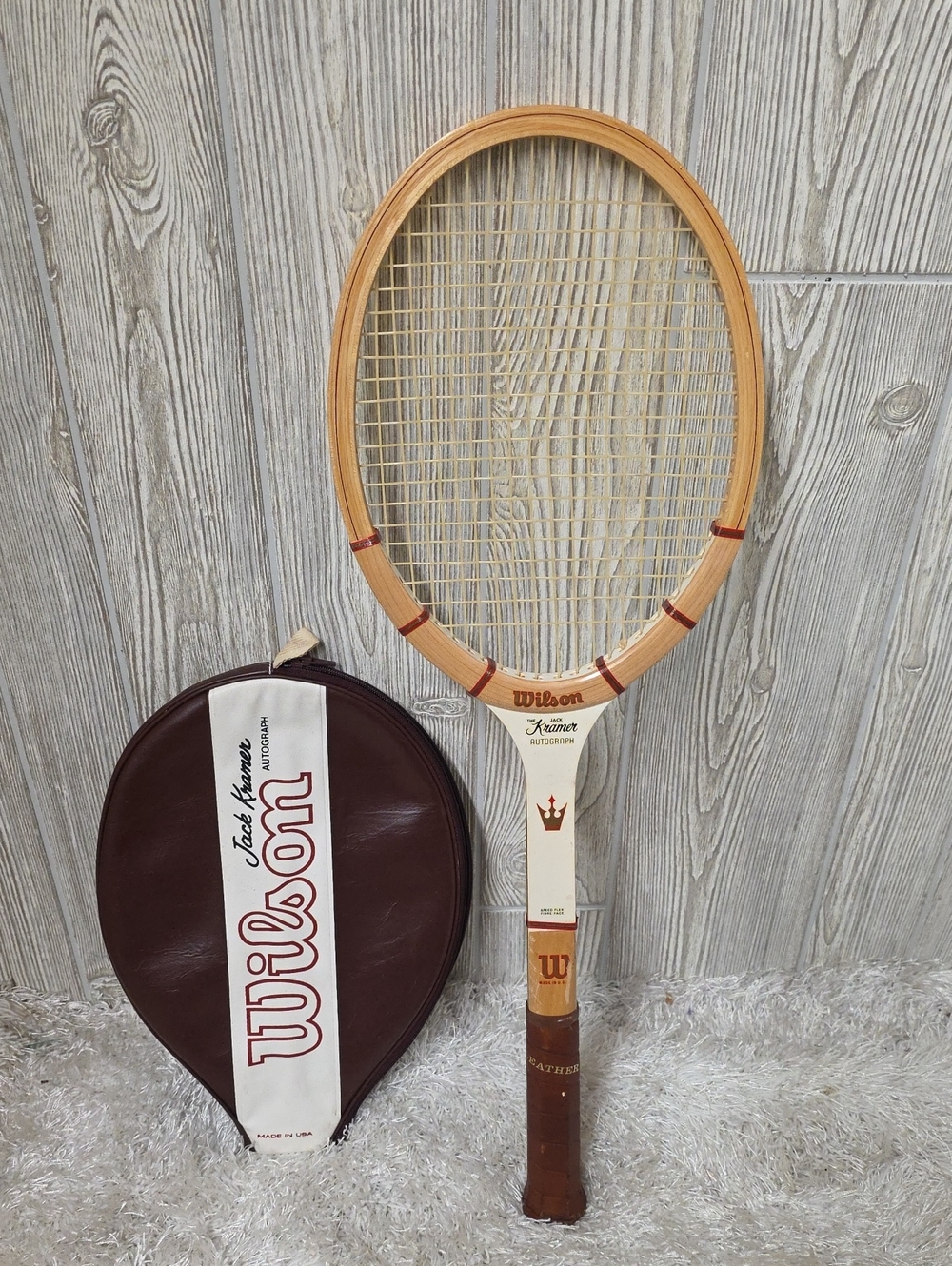 Vintage Wilson Jack Kramer Autograph Woodenn Tennis Racket